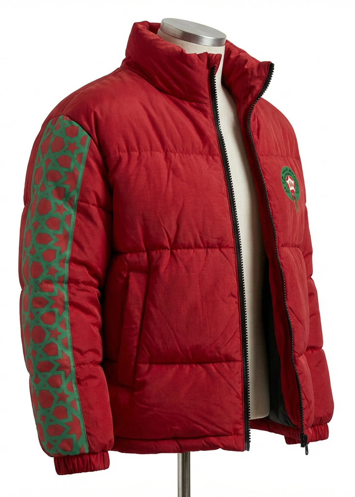 Doudoune Supporter Maroc – DIMA MAGHRIB 🇲🇦 | Édition CAN